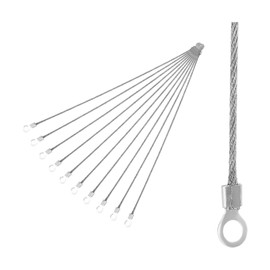 Seimneire 20cm 8inch Cabinet Door Restraint, 10pcs Stainless Steel Door Opening Limiter Strap Cable Hinge