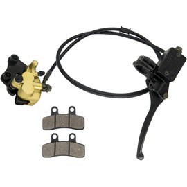 Front Disc Brake Master Cylinder Caliper Assembly for 50cc 70cc 90cc 110cc 125cc Chinese ATV Dirt Bike Pit Bike Quad (with Brake Pad)