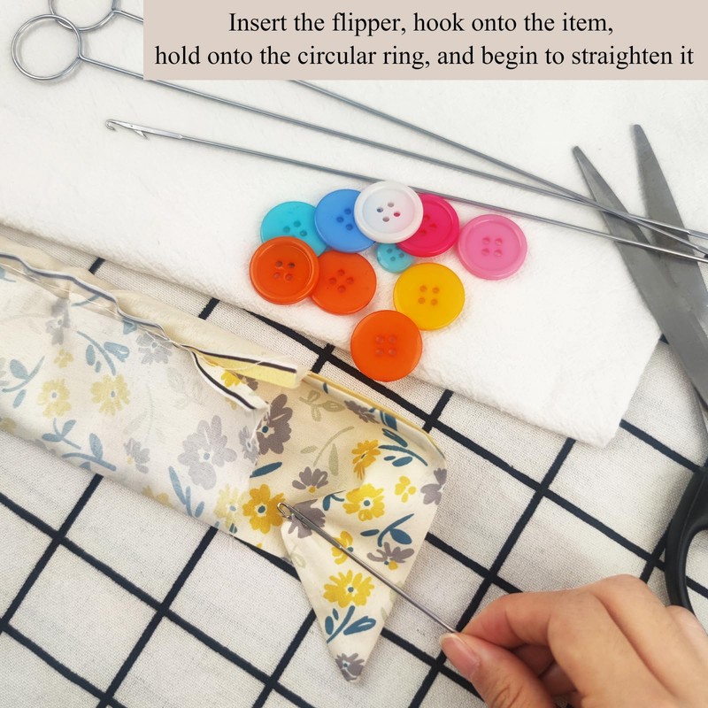 4 Pcs Point Loop Turner Sewing Tool, Tongue Crochet Tool