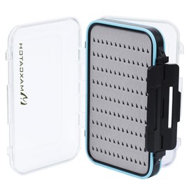Maxcatch Fly Fishing Box Two-Sided Waterproof Easy Grip Foam Jig Fly Box Multiple Sizes(Foam Insert, X-Large)