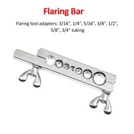 Flaring Tool Set Tubing Pipe Copper Tubing Brake Line Flaring Tool Set 7 Dies of 3/16'', 1/4'', 5/16'', 3/8'', 1/2'', 5/8'', 3/4'' Kit in HVAC for plumbing Copper