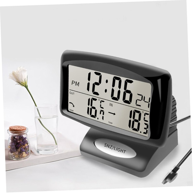 CHILDWEET Mechanical Car Thermometer Night Light Dual Temperature Gauge for