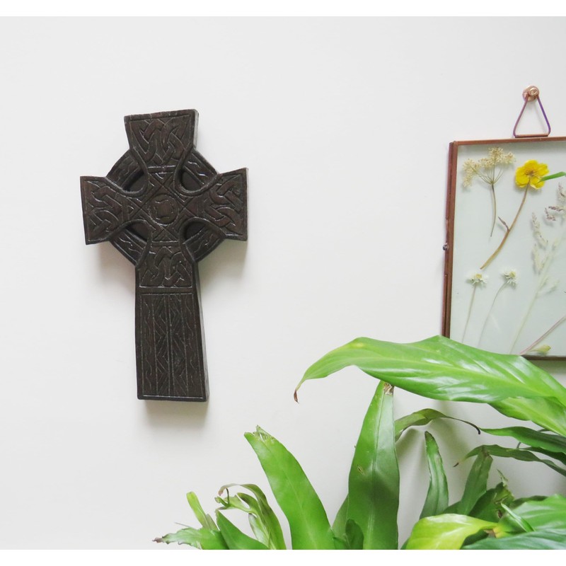 Purity Style Wall Hanging Wooden Celtic Cross - Fair trade,