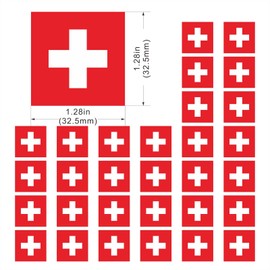 Womaha 30 Sheets Switzerland Flag Temporary Tattoos for Kids Adults Fans Fake Face Tattoo Stickers