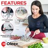 Oleex ‘All-Dough’ Pastry Cutter Set. 5 Wheel Dough Cutter and
