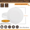 ATBEAMEN Strength Disposable Bagasse Sugarcane Plates - Eco-Friendly, Biodegradable and