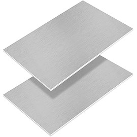 JAPCHET 2 PCS 1/4 x 8 x 12 Inch Aluminum Sheet 5052 Aluminum Sheet Metal Plate, Aluminum Tooling Flat Sheet with Protective Film
