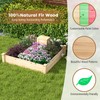 S AFSTAR Raised Garden Bed with Wood Composter, 49" x