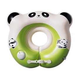 Float Ring, Underarm Type, Integrated Inflatable, Push Pump Included, Panda, Design Pool, Beach, Safety, Adjustable Belt Included, Float, Pool Toy, Summer (Panda Snowball)
