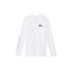 Quiksilver Boys (Age 8-16) Everyday UV Long Sleeve Rashguard - White, Medium