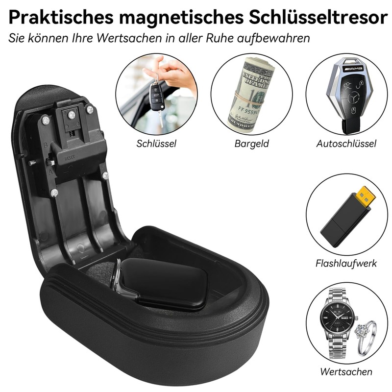 WwuHua Key Safe with Number Code, Key Safe with Magnetic