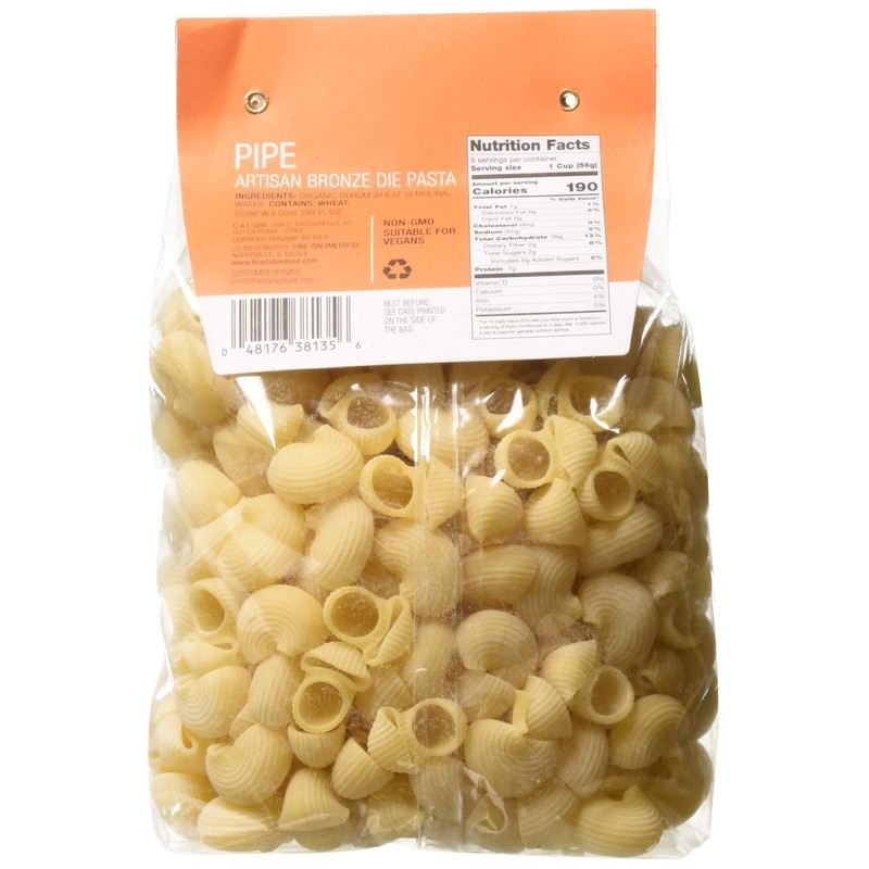 Compagnia Sanremo Italian Organic Pipe Pasta - 100% Durum Wheat