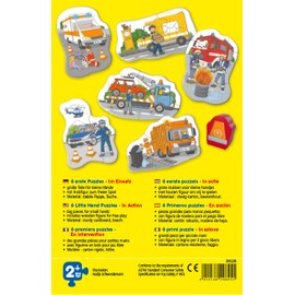 HABA 305236 - 6 First Puzzles - In Use, Puzzles Made of Four Pieces Each with Street Motifs, Car Wooden Figure for Free Play, Game from 2 Years
