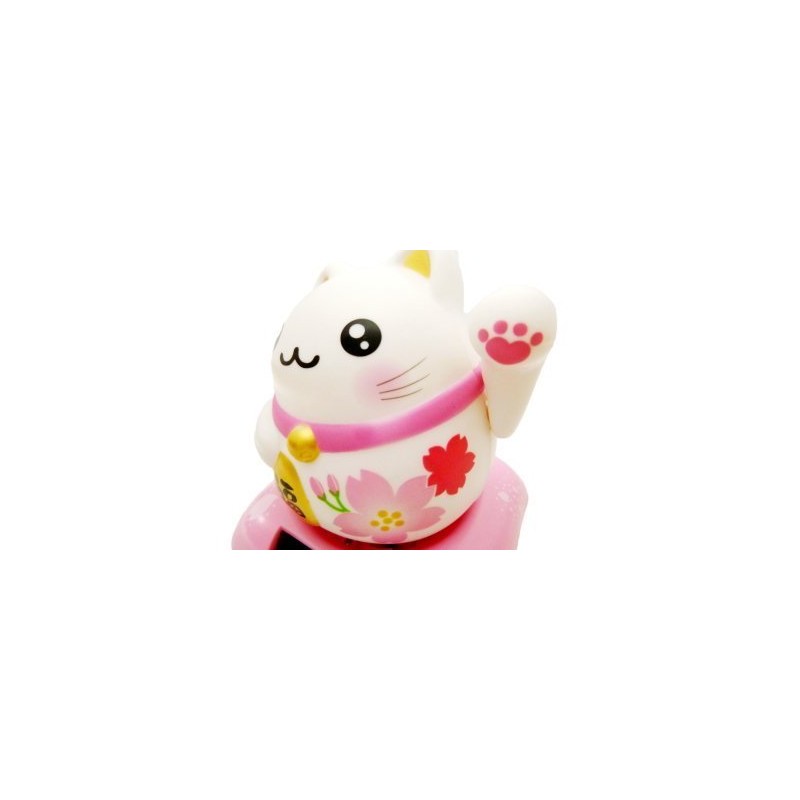 Solar Maru Happy Maneki Cat Cherry Blossom