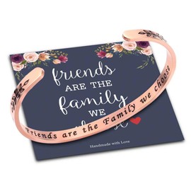 M MOOHAM Best Friend Friendship Gifts for Women, Friends are The Family We Choose Bracelet Jewelry Gifts for Friends Birthday