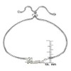 Hoops Loops Pulsera Ajustable de Plata de Ley con Acabado