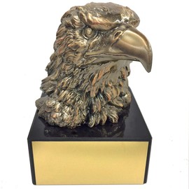 Awards and Gifts R Us Customizable 6 Inch Antique Gold Eagle Head on Black Marble Base, Includes Personalization