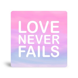 Sunlight Art Love Never Fails Suncatcher 11"x11" Window Panel, Sunlit Splendor Brings The Feeling of The Strength of Love to Life in a Beautiful Window Display, Similar to Stained Glass Art