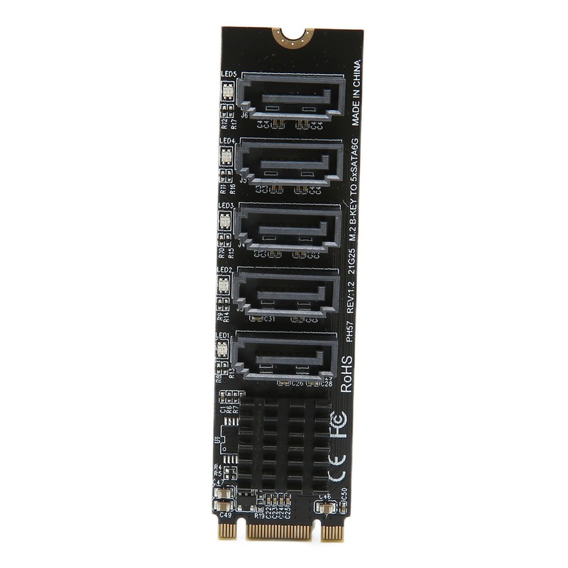 Convert Adapter Card M.2 NGFF BKEY SATA to 5 Port