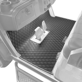 Xtreme Mats Advent Golf Cart Mat, Full Coverage Rubber Floor Liner Mat Protects OEM Factoring Flooring - Fits Advent 2 & 4 - Grey Trim