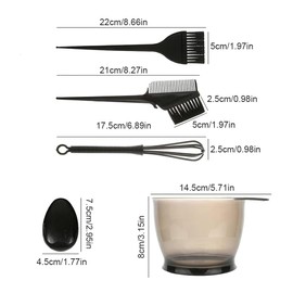 Amusingtao 5 Stk Haarfärbepinsel Set, Haare Färben Zubehör, mit Doppelseitige Bürste, Färbeschale, Färbebürste, Ohrabdeckung für Friseursalon und Zuhause