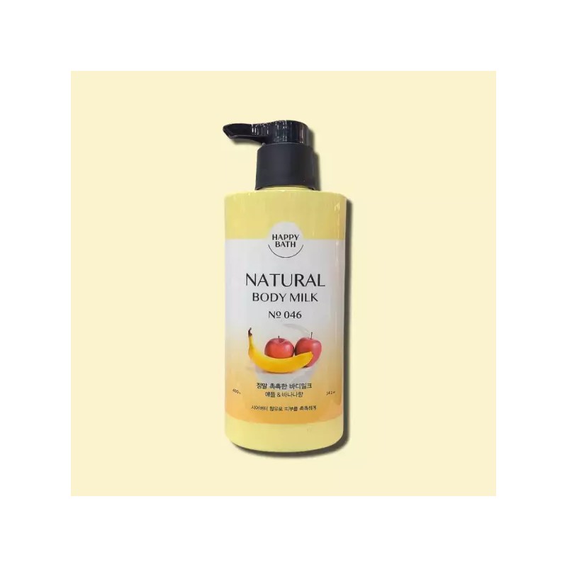 Happybath 해피바스 정말 촉촉한 바디세트 애플 앤 바나나향 (밀크400g+워시900g) 저자극