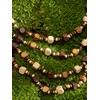 MINACHI Vintage Retro Wooden Beaded Multi Layered Long Necklace with