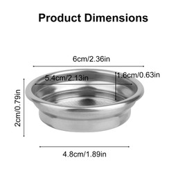 54mm/2.13in Coffee Filter Basket Double-Cup for Breville 8 Series Models