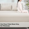 PHF Garment 100% Washed Cotton Fitted Sheet - Soft Cozy