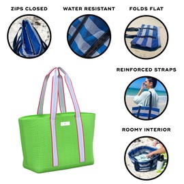 SCOUT Joyride - Large Sandproof Beach Bag For Women - Durable Mesh Woven Beach Tote, Pool Bag - Fabric Lets Sand Escape