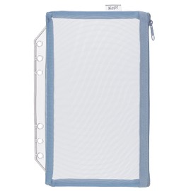 Raymay Fujii KP56BG Binder Kept Multi-Storage File Mesh Pouch Refill, Blue Gray