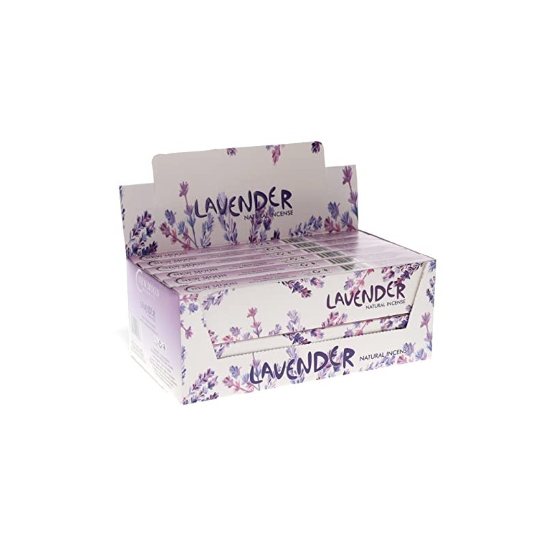 Lavender Incense Natural by New Moon Aromas (12 Packs of