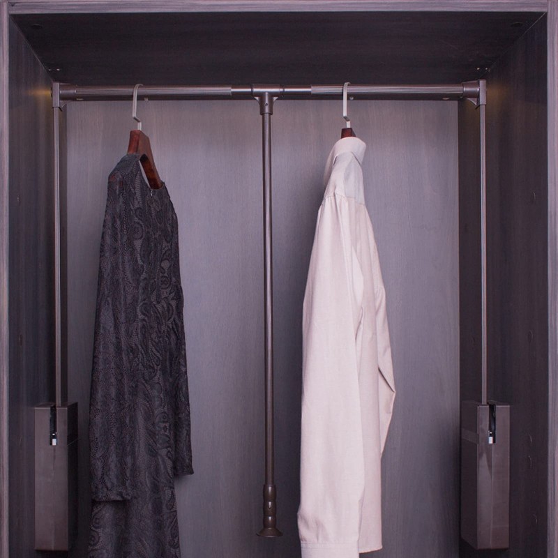 Garosa Pull Down Wardrobe Rail 22lb Load Capacity Adjustable Width