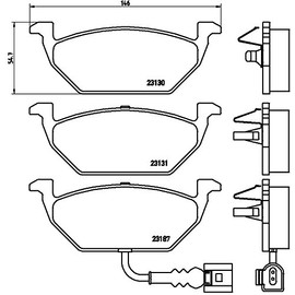 Balatas Bajos Metales Delanteras - Compatible con VOLKSWAGEN Jetta 1.4L L4 2019 BREMBO