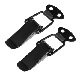 X AUTOHAUX Universal Car Bumper Security Hook Lock Clips Quick Release Hook Clips for Car Trunk Quick Release Fasteners for Trunk Bumpers Fenders Black 80x28mm 2pcs