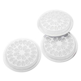 WOIWO 5 PCS Tattoo Glue Tray Transparent PVC Gasket With Base Small Flower Disc Eyelash Grafting Tool