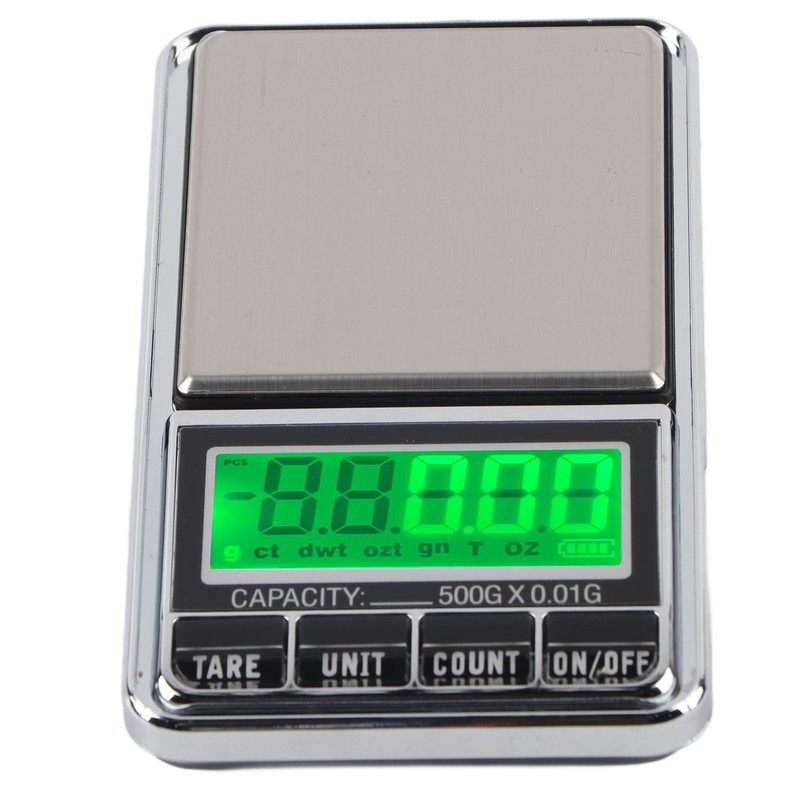 Electronic Jewelry Scale Pocket Digital Carat Scales with Green Backlight