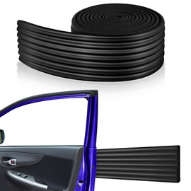 Innconee Garage Wall Protector 3.15in x 10ft Self-Adhesive Rubber Bumper Protectors Strip for Car SUV Doors Waterproof Anti-Scratch Wall Bumper Guard for Garage Car(Black)