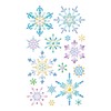 folia 18306 Shiny Snowflake Stickers, 16 Stickers, Made of Colourful