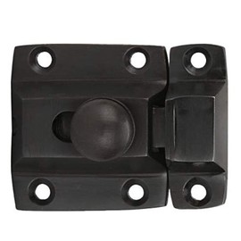 A29 Set of 1 Solid Brass Cabinet Door Latch Handmade Oil Rubbed Bronze Finish Latch with Twist Knob for Cabinet Closet Kitchen Door
