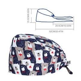 Visxcnu Surgical Hood Fabric Surgical Caps Fabric Nurse Accessories for Doctors, Nurses, Dentists, Pharmacists, Veterinarians, Medical Personnel, Reusable -NO.05