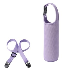 NASSIA Water Bottle Cover, Water Bottle Holder, Water Bottle Holder, Cold Insulation, Shoulder Bag, Going Out (Purple)