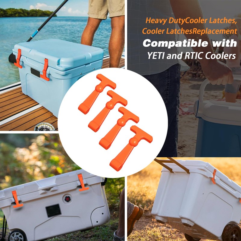 4 Pack Heavy Duty Cooler Latches Compatible with YETI RTIC