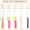 5-Piece Latch Hook Crochet Set - Small Bent Crochet Needles