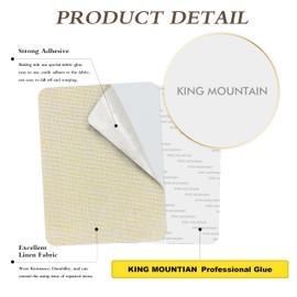 KING MOUNTAIN Coarse Linen Repair Patches, Self-Adhesive Linen Fabric Patches, 8X11 inch 2 PCS, Multi Color, Can be Used for Linen Sofa Repair and Linen Clothes Repair(8" x 11"-2PCS,Beige 1.0)