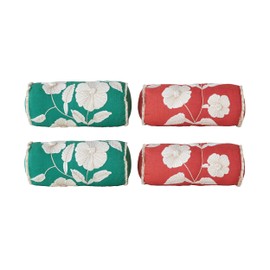 Creative Co-Op, Multicolor, Enchanted Garden Embroidered Bolster Pillow Set, Set of 2