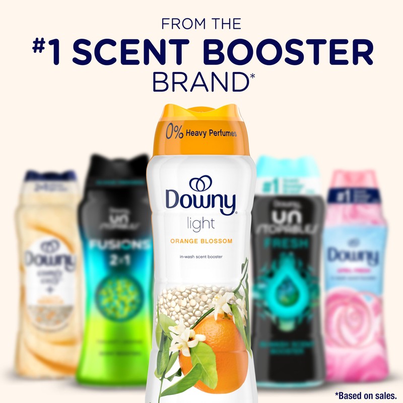 Downy Light Laundry Scent Booster Beads for Washer, Orange Blossom