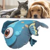 Cyrank Movable Cat Kicker Fish Toy, Flopping Fish Cat Dog