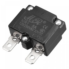 sourcing map Circuit Overload Protector 5A AC125/250V DC32V Automatic Reset Thermal Circuit Breaker