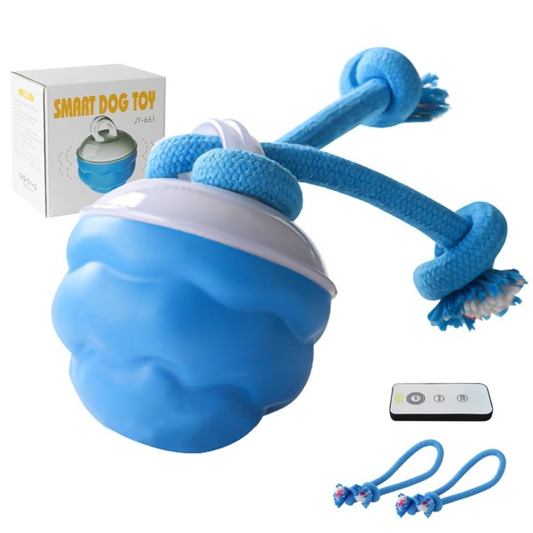 Jonuin Interactive Dog Toys Ball with Rope, 11×7.5cm Moving Dog